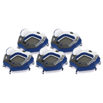 Intex 58854Ep River Run Connect Lounge Inflatable Floating Water Tube (5 Pack)