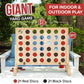 Play Platoon Giant Outdoor Games Connect 4 In A Row Wooden Four In A Row Game, 4 Connect Board Game Outdoor Game With Coins, Case And Rules
