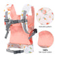 Baby Doll Carrier Front and Back Baby Doll Accessories Backpack Kid Toddlers Play Toy Baby Carriers for Babydoll Pretend with Adjustable Straps for Little Girls (Flowers)