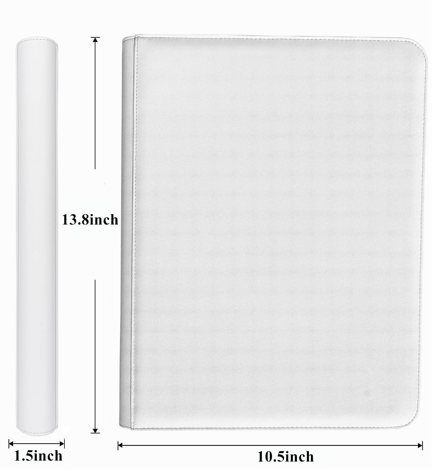 enhanced 9-Pocket Zippered Trading Card Binder  540 Pockets Double-Sided Side-Loading Card Organizer Album  PU Leather Card Holder Protector for MTG  TCG  Sports Cards (White)