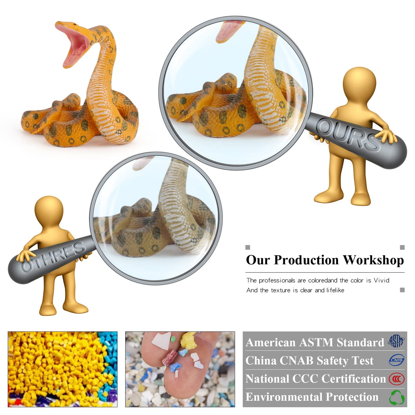 Bretoyin Forest Animal Figure Realistic Playset 10Pcs Woodland Animal Figurines Toys Set Cake Toppers School Project Diorama Mod