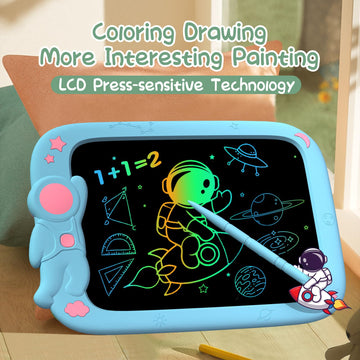 Pyttur Lcd Writing Tablet For Kids 9 Inch Erasable Drawing Tablet Reusable Colorful Drawing Pad For Kids Educational And Learnin