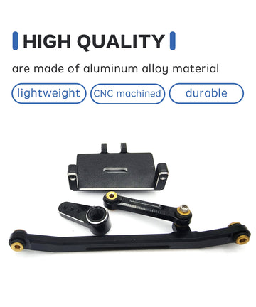 VICRAZZE RC Servo Mount Bracket Mini Servo Arm and Steering Links for ES08MA II Servo Upgrade Parts for Axial SCX24 RC Car Crawl