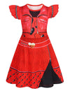 Sukyfecde Red Dress Up Princess Dresses for Girls Kid Christmas Costumes Toddlers Birthday Party Role Play Outfits Size 7-8