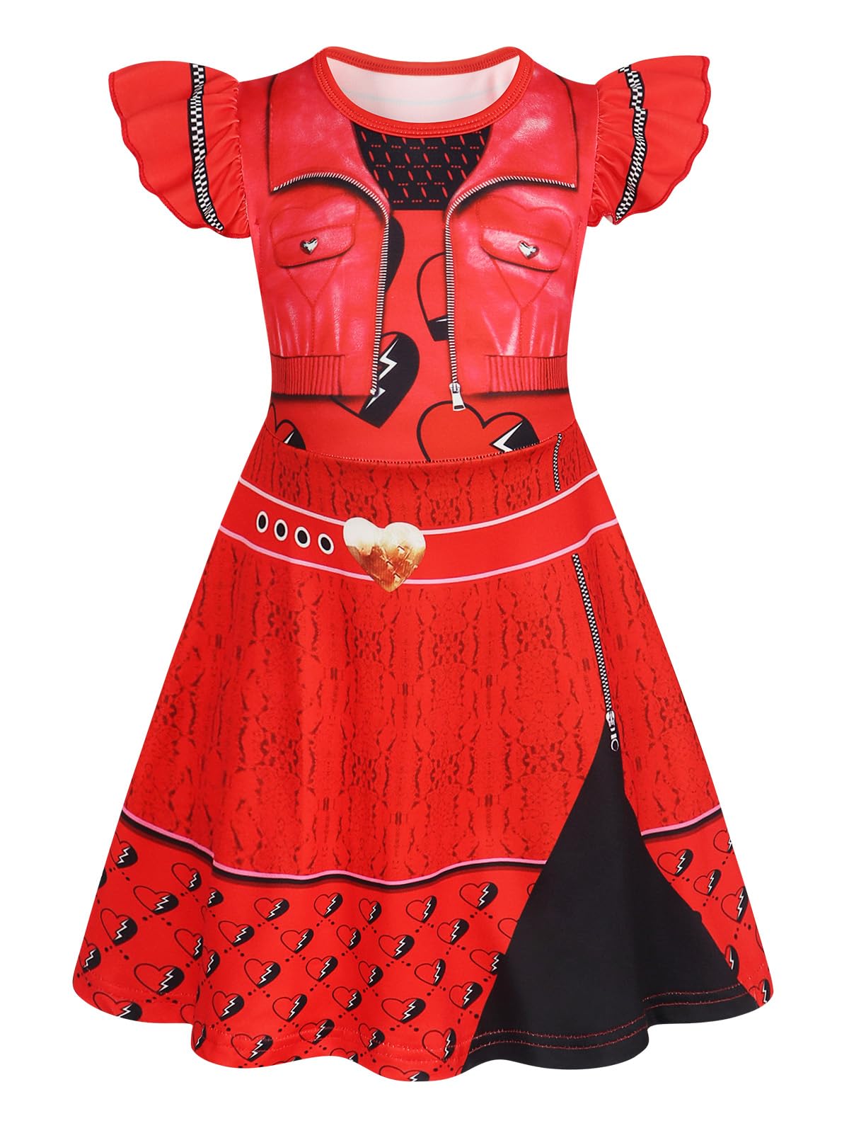 Sukyfecde Red Dress Up Princess Dresses for Girls Kid Christmas Costumes Toddlers Birthday Party Role Play Outfits Size 7-8