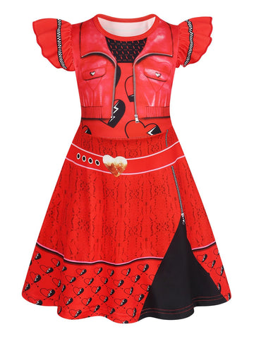 Sukyfecde Red Dress Up Princess Dresses for Girls Kid Christmas Costumes Toddlers Birthday Party Role Play Outfits Size 7-8