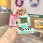 Retro Classic Game Console Pendant Keychain Playable Electronic Miniature Handheld Mini Games Machine With Keychain Ring Gift (Y