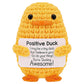 Rivanoer Easter Basket Stuffers For Teens Adult,Inspirational Crochet Positive Duck,Birthday Gifts For Women Cute Handmade Potato Knitted Duck Toy With Positive Card Cheering I Love You