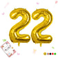 Smlpuame 40 Inch Number Balloon 0-9 Gold Large Number 22 Balloons,Digital Balloons For Birthday Party Celebration Decorations Su