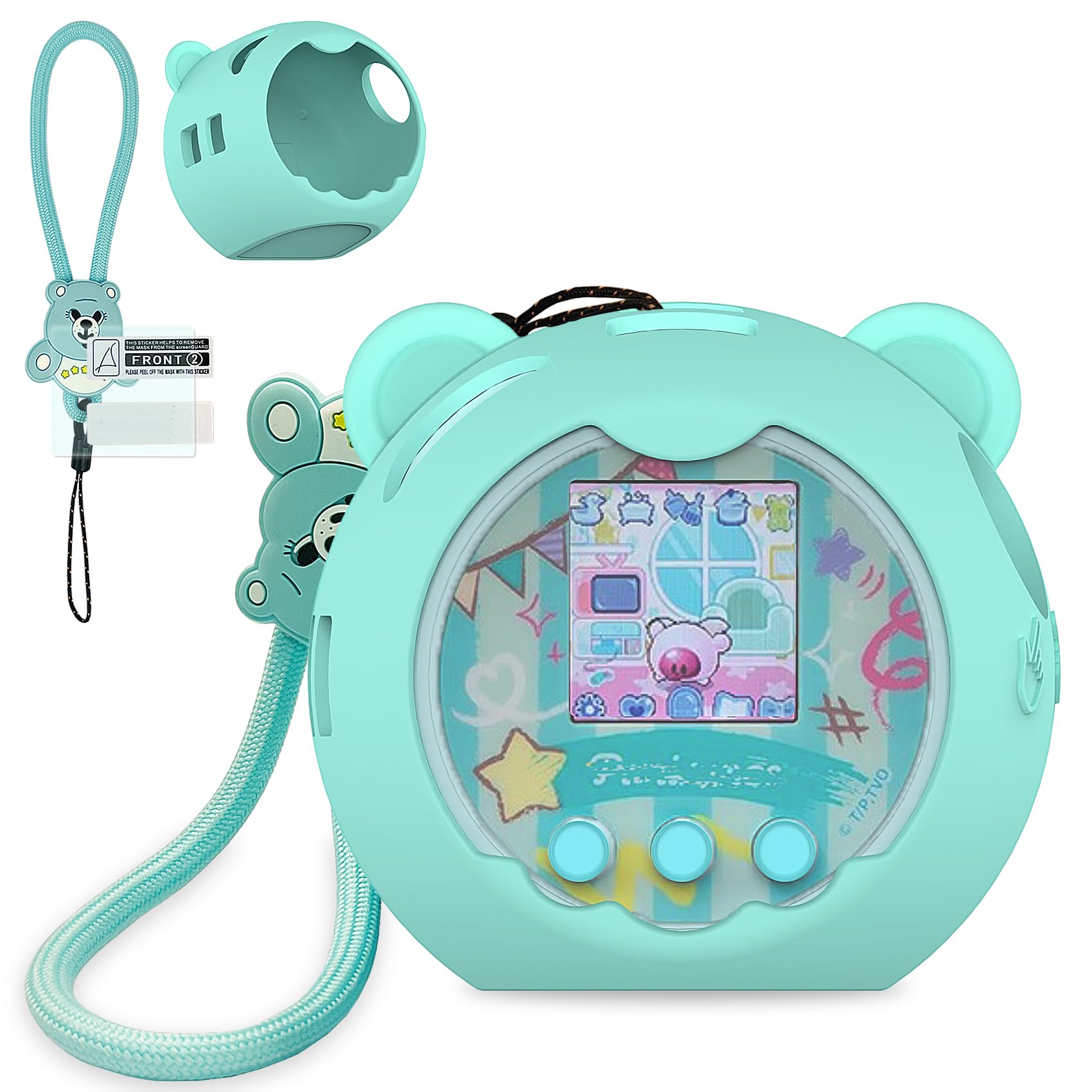 XEGIMOR Silicone Cover Case for Punirunes Interactive Digital Toy Squishy Characters Pet, Screen Protector for Punirunes Virtual