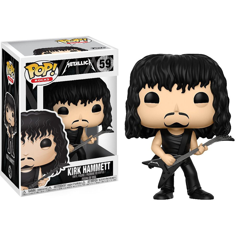 Funko Kirk Hammett: Metallica X Pop! Rocks Vinyl Figure & 1 Pet Plastic Graphical Protector Bundle [#059 / 13808 - B]