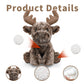 Hideekoog Deer Stuffed Animal Toy  Soft Huggable Deer Plush Toys for Kids  Cute Moose Animal Gift for Boys Girls and Toy for 1-3 Toddlers -8.5 Inch