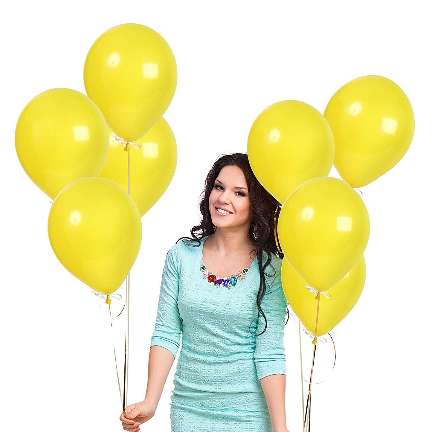 Treasures Gifted Solid Mustard Yellow Balloons - Opaque Light Yellow Balloons Bulk - Neon Yellow 12 Inch Balloons, Matte Balloon