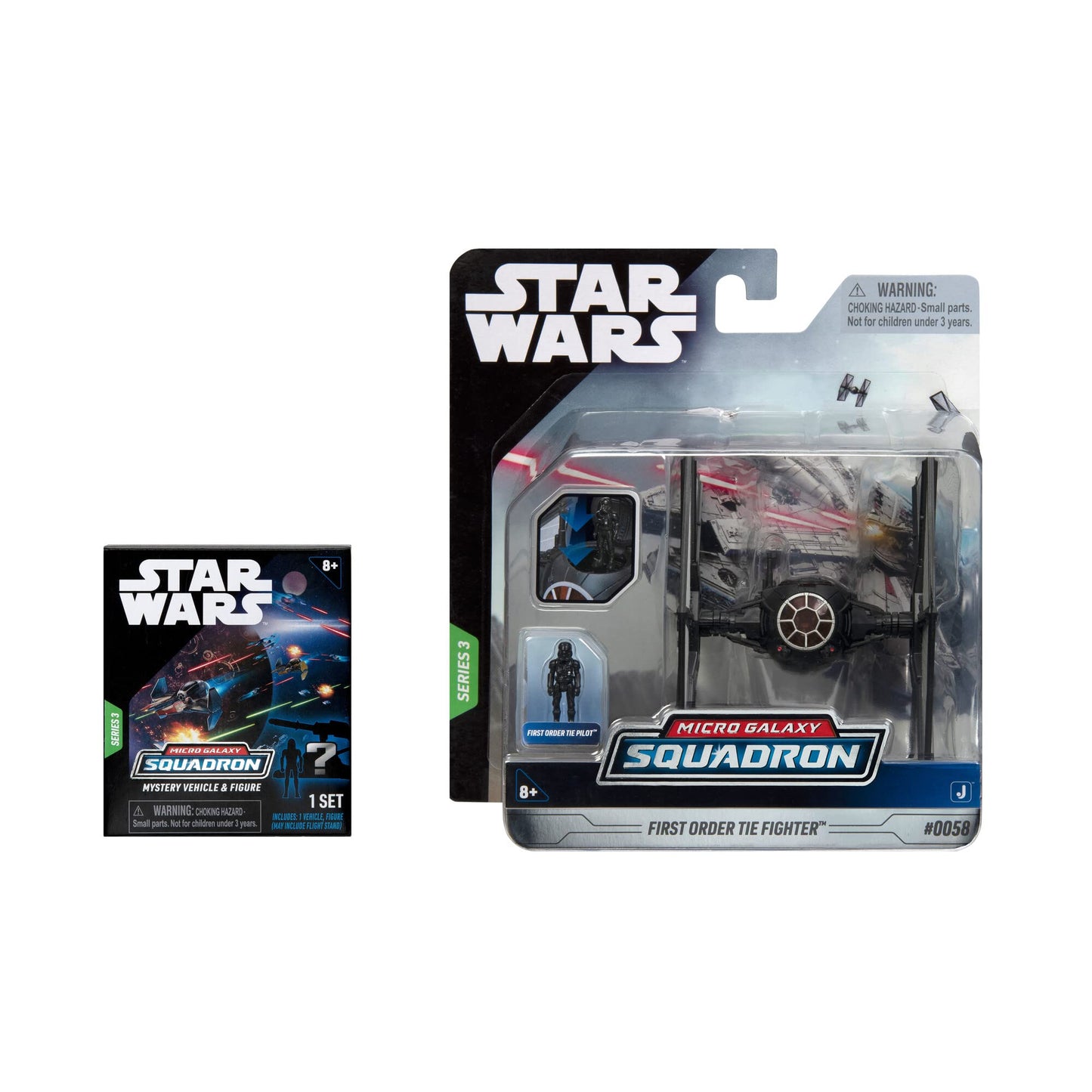 STAR WARS Micro Galaxy Squadron First Order TIE Fighter Mystery Bundle - 3-Inch Light protective covering Class and Scout Class Vehicles with Accessories