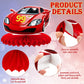 9 Pieces Race Car Party Decorations Race Car Honeycomb Centerpieces Racing Party Table Decor Double-Sided Cars Photo Booth Props