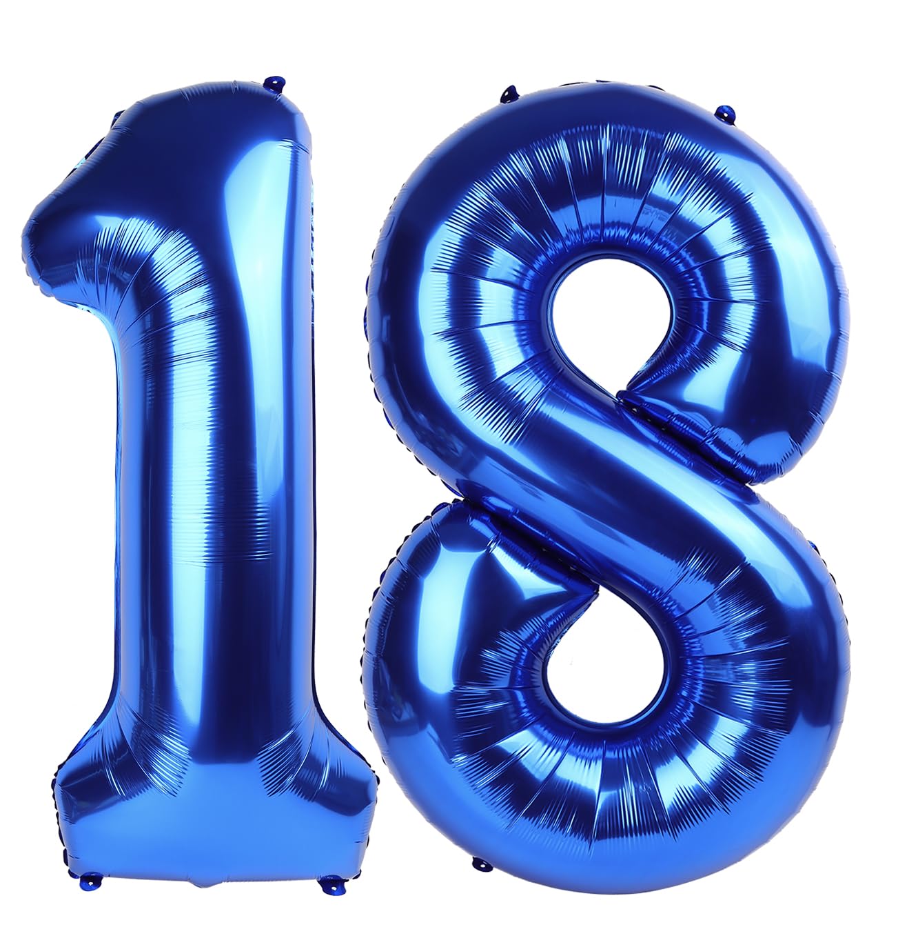 IWERP Navy Blue Foil Mylar Number 18 Balloon - 40 Inch 18th Birthday Decoration for Boys and Girls