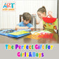 Drawing Stencils Set For Kids (55 Piece) - Arts And Crafts Set For Girls & Boys - Christmas & Birthday Gifts For Kids 4 5 6 7 8 9+ Year Old - Ideal Creativity Kit & Travel Activity With 300+ Shapes