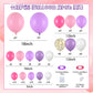 Pink And Purple Balloon Garland Arch Kit, Butterfly Balloon Arch Kit With Hot Pink Taro Purple Gold Confetti Balloons For Girls