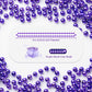 YAXINRUI 144 PCS Purple Bead Necklaces, Purple Mardi Gras Beads, Halloween Beads Necklaces, 33 Inch Round Beaded Necklaces Costu