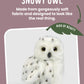 Living Nature Snowy Owl Stuffed Animal | Fluffy Owl | Soft Toy Gift For Kids | 7 Inches