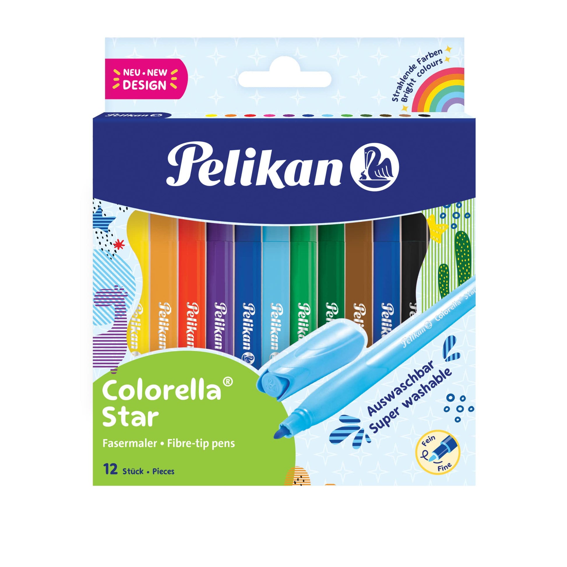 Pelikan Colorella Star C 302 822305 Felt Pen 12 Colours