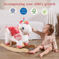 Labebe Baby Rocking Horse With Seat Belt,Ride Unicorn Bouncer For Kid 6 Month -3 Years,Stuffed Animal Rocker,Riding Toy For Baby Girls, Nursery Birthday Gift