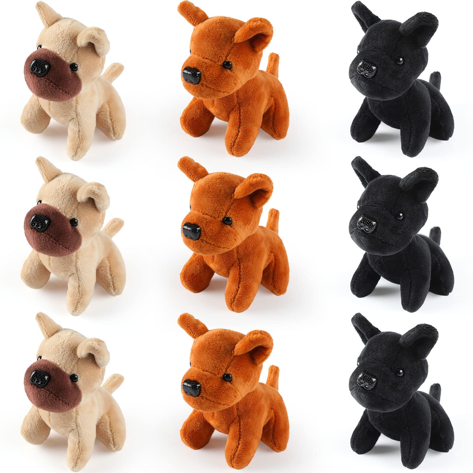 Sumind 9 Pcs Mini Plush Dog Stuffed Animals Bulk Dog Plush Party Favors Small Soft Plush Dog Toy For Goodie Bag Fillers Kids Baby Show Birthday Valentine'S Day Gift(Nerdy Puppy)