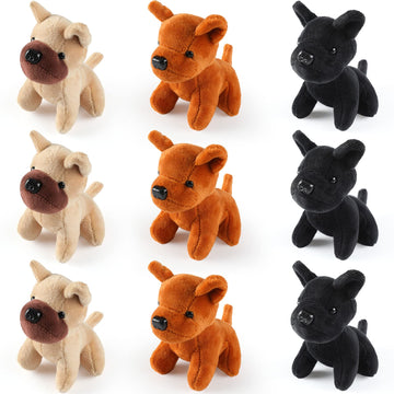 Sumind 9 Pcs Mini Plush Dog Stuffed Animals Bulk Dog Plush Party Favors Small Soft Plush Dog Toy For Goodie Bag Fillers Kids Baby Show Birthday Valentine'S Day Gift(Nerdy Puppy)