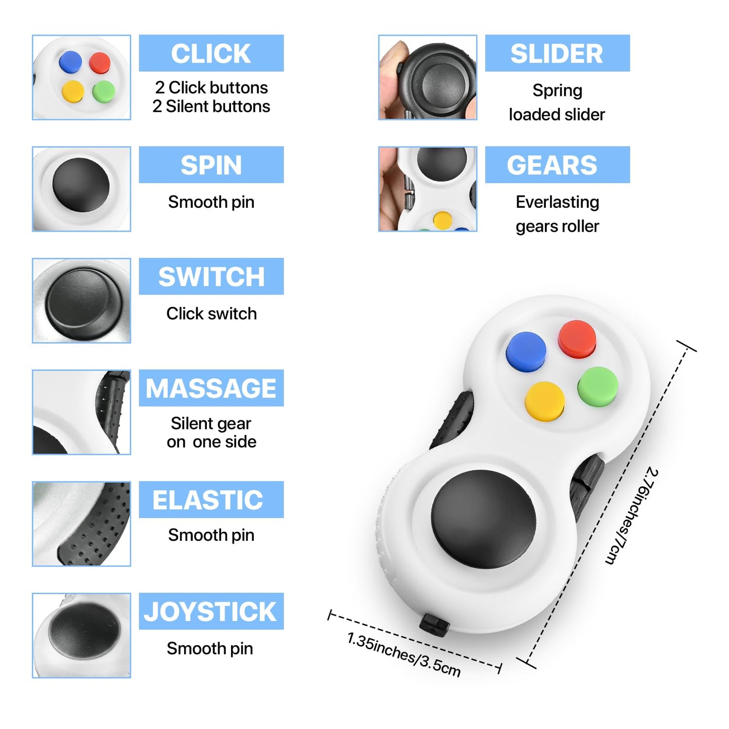 Dr.Kbder Fidget Toys Adults Set, Easter Basket Stuffers Gift For Kids Teen Cool Gadget Sensory Pack With Figette Spinner Cube Adhd Anxiety Relief Stress Magnetic Ring Office Desk Manget Toy For Boys…