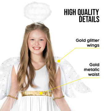 Morph - Halloween Angel Costumes For Girls - Angel Costume For Kids - Girls Angel Costumes - Kids Angel Costume Girls - Angel Halloween Costumes For Girls 3-4 Years