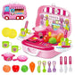 Toystrom Multicolour Plastic Little Chef Kitchen Set in Chef Carry case  Role Play Fun Toys for Boys and Girls  Age 3 Years an