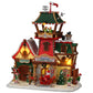 Lemax North Pole Control Tower, White And Red Resin Sculpture With Luminations, 2022