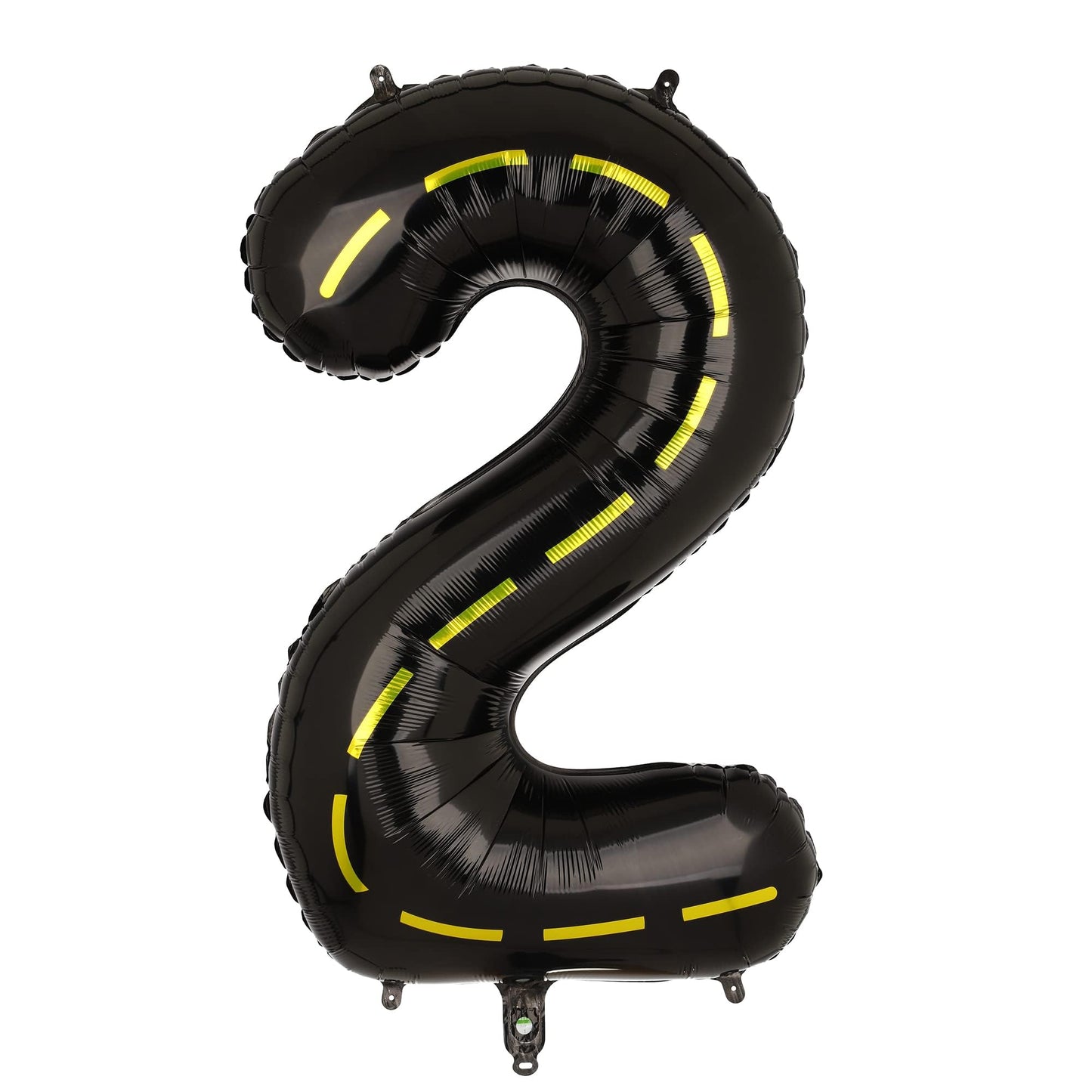 Construction Balloons 40 Inch Construction Number Balloon 2 Black Construction Truck Themed Bulldozer Dump Truck Foil Mylar Ball