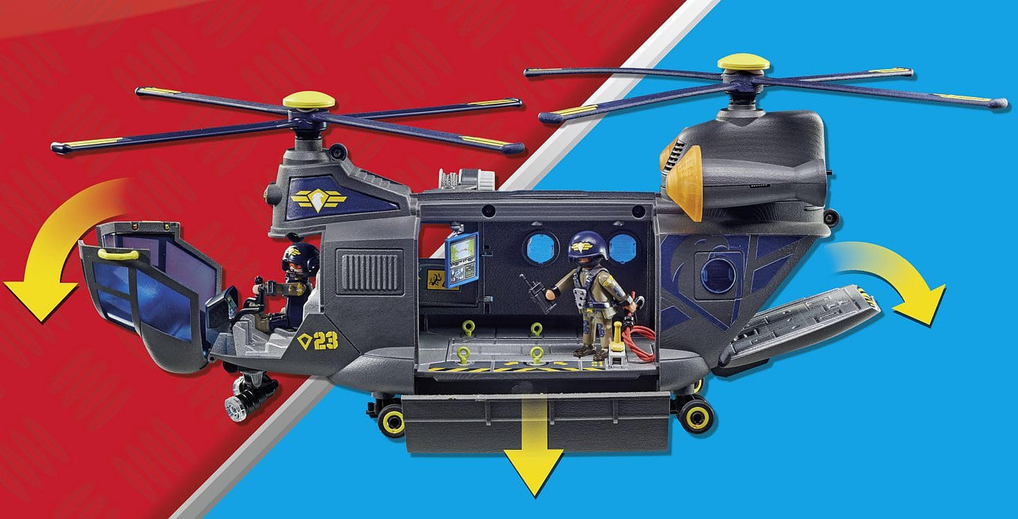 Playmobil Tactical Unit Rescue Aircraft - Small Multicolor Plastic Model 71149