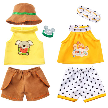 Set Of 2 Cute Shirt Or Skirt Teddy Bear Clothes Outfit Fits Most 14'' - 18'' Bear Plush Stuffed Animal Outfit Build A Bear Doll 