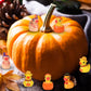 48 Pcs Thanksgiving Mini Resin Ducks  Tiny Miniature Turkey Ducks Figurines  Novelty Thanksgiving Tiny Turkey Ducks for Party Favors Gift Decoration