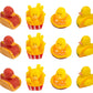 Cool Rubber Ducks (2') Standard Size. (12 Pack) Cute Duck Bath Tub Pool Toys. (Fast Food Rubber Duckies)