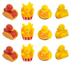 Cool Rubber Ducks (2') Standard Size. (12 Pack) Cute Duck Bath Tub Pool Toys. (Fast Food Rubber Duckies)