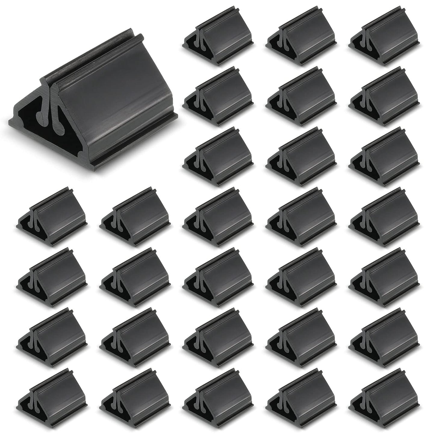 Maitys 30 Pieces Game Card Stands Plastic Card Stands Diy Board Games Stand For Game Party Favor (Black)