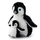 The Petting Zoo Penguin Plush Toy - Mom and Baby Stuffed Animals, 12 Inch, Black and White, Fabric, Model 316520
