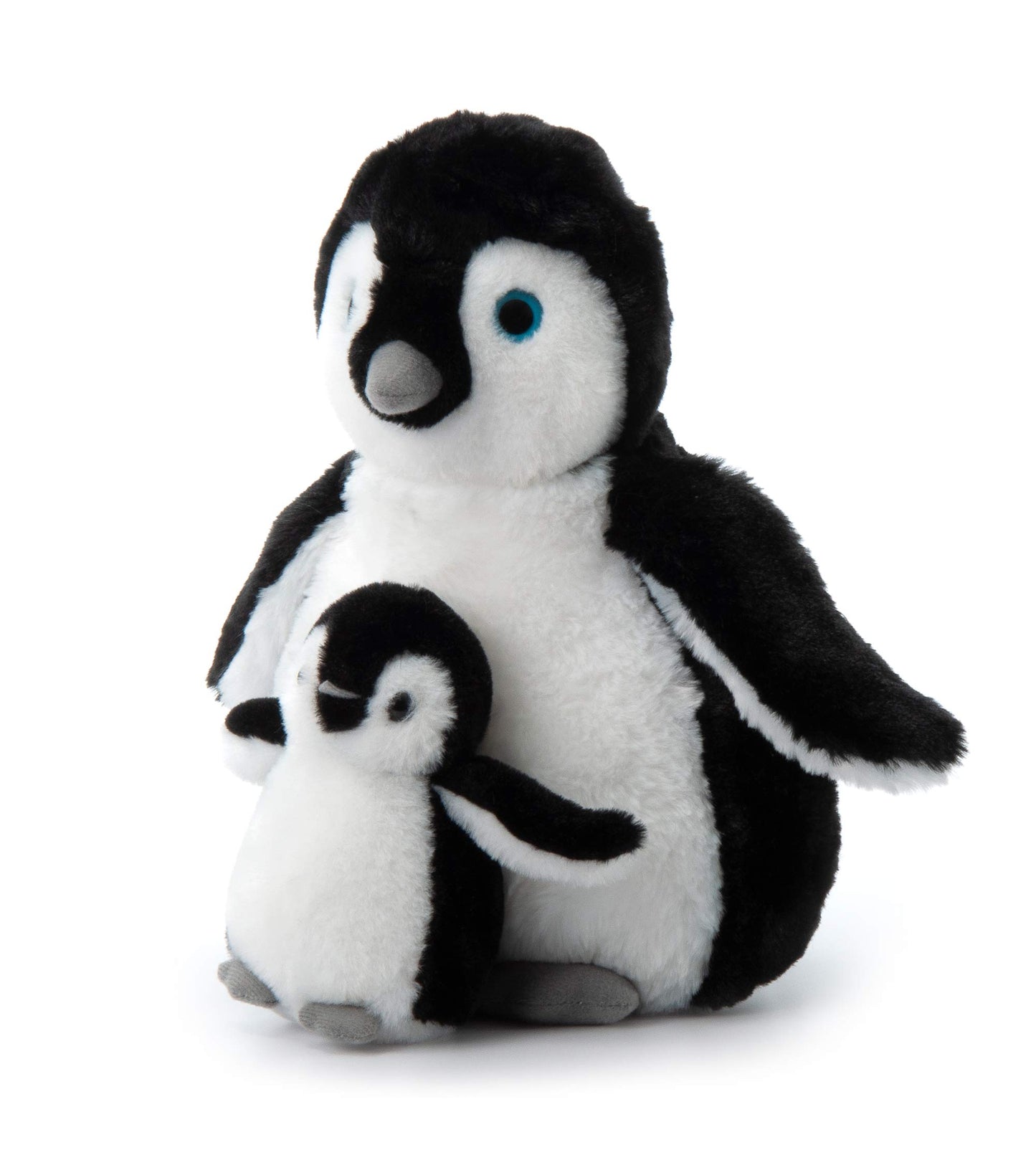 The Petting Zoo Penguin Plush Toy - Mom and Baby Stuffed Animals, 12 Inch, Black and White, Fabric, Model 316520