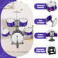 Kids Jazz Drum Set Rock Kit Toys For 3-7 Year Olds - 5 Piece Toddler Band Musical Instrument Educational Percussion Birthday Pla