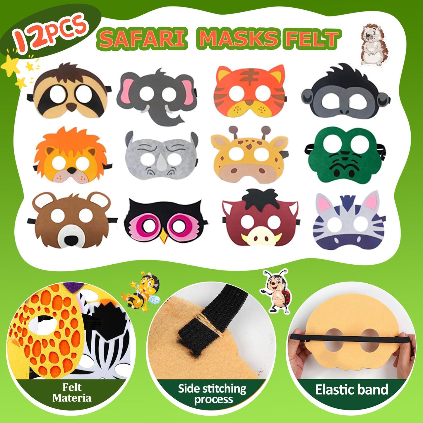 158 pcs Safari Party Favors for 12 kids ,Jungle Safari Birthday Party Supplies, Wild Animal Goodie Bags ,Safari Birthday Decorat