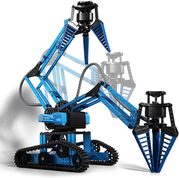 Top Race 15 Channels 2.4G Remote Control Robot Arm | DIY 151 pcs Electronic RC Toys Educational | Alloy Metal Mechanical Robotic