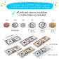 Simply magic 57 PCS Jumbo Magnetic Money - Large Play Money for Kids for Learning, Pretend Money for Classroom Teaching, Toy Mon