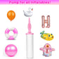 Toosci 4 Sets Adjustable Balloon Column Stand And Balloon Pump, 9 Feet Metal Balloon Stands For Floor, Balloon Column Kit For Ba