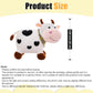 zhidiloveyou 9.84'' Cow Stuffed Animals Cute Baby Cow Plush Kawaii Toy Gifts for Kids, White