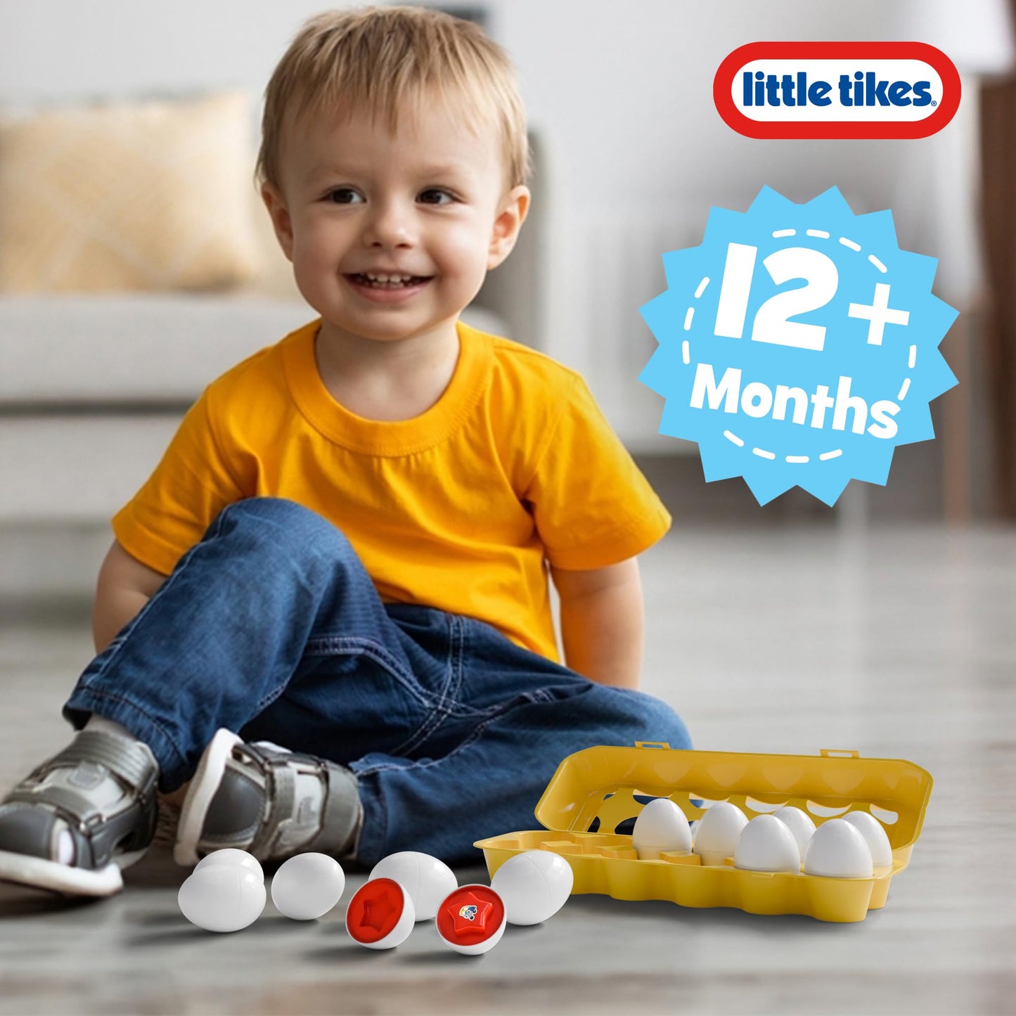 Lollipop Little Tikes Matching Egg Toy, Matching Egg 12pcs, Shape and Color Learning, Educational Puzzle Toy for Kids, Sensory M