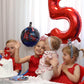 Red Number 7 Balloon 40 Inch, 7 Balloon Number, 7Th Birthday Decorations, Red Party Supplies For Boys Girls
