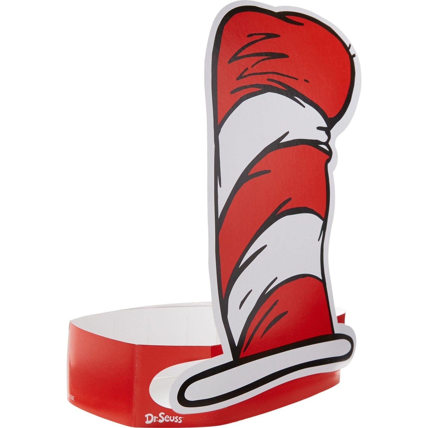Amscan Dr. Seuss Cat In The Hat Paper Hats for Kids, 36 Count - Red & White Striped Party City Paper Hat for Boys & Girls - Birt